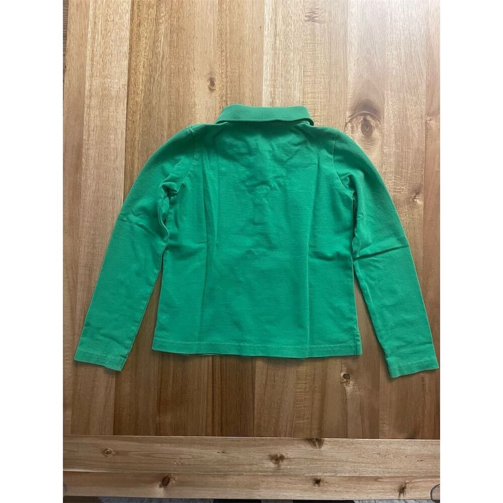 Lilly Pulitzer Kids Green Long Sleeve Polo Shirt Size 6 Casual - Picture 4 of 4